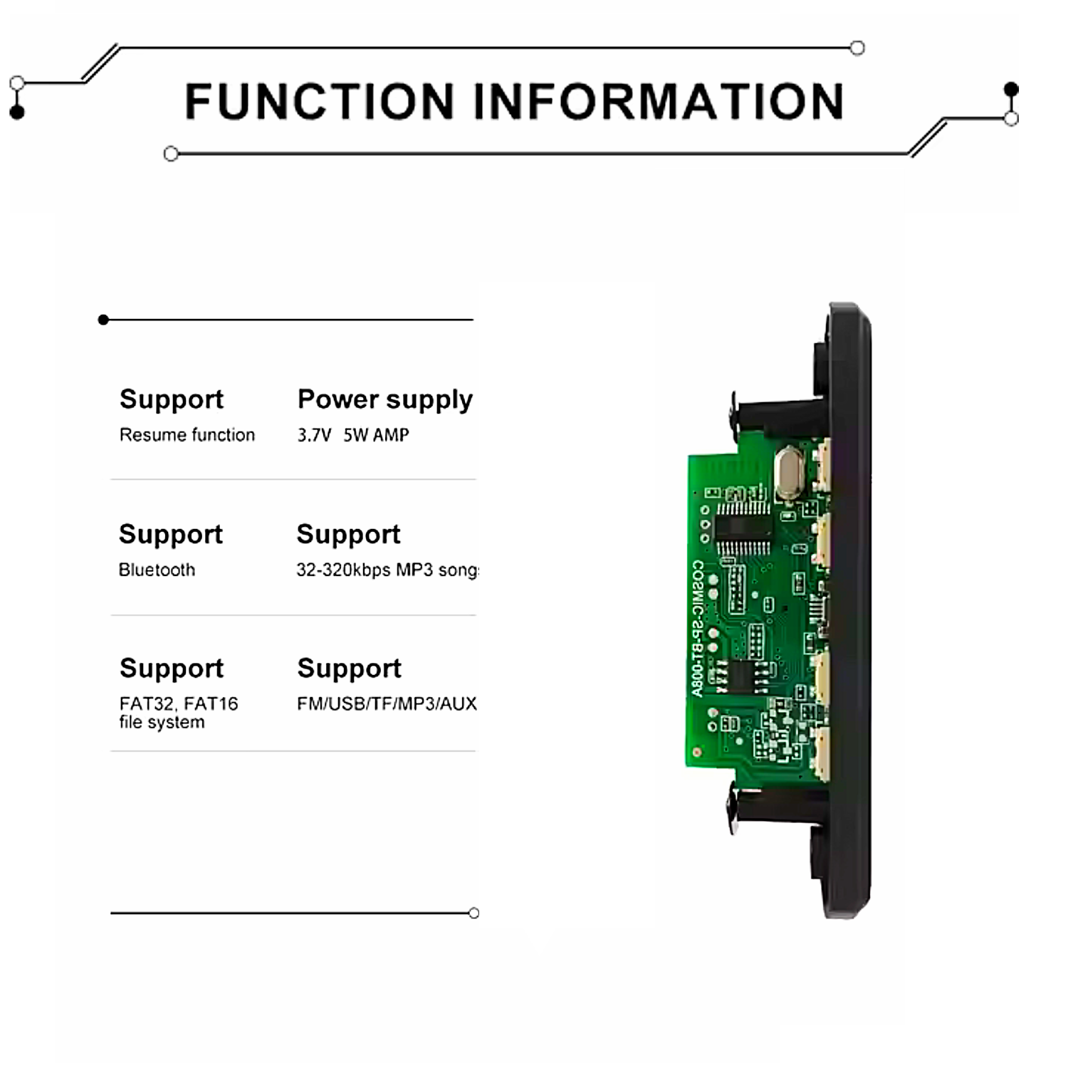 SP 008A 5V Bluetooth Kit Wireless HI-FI Amplifier Circuit Modules